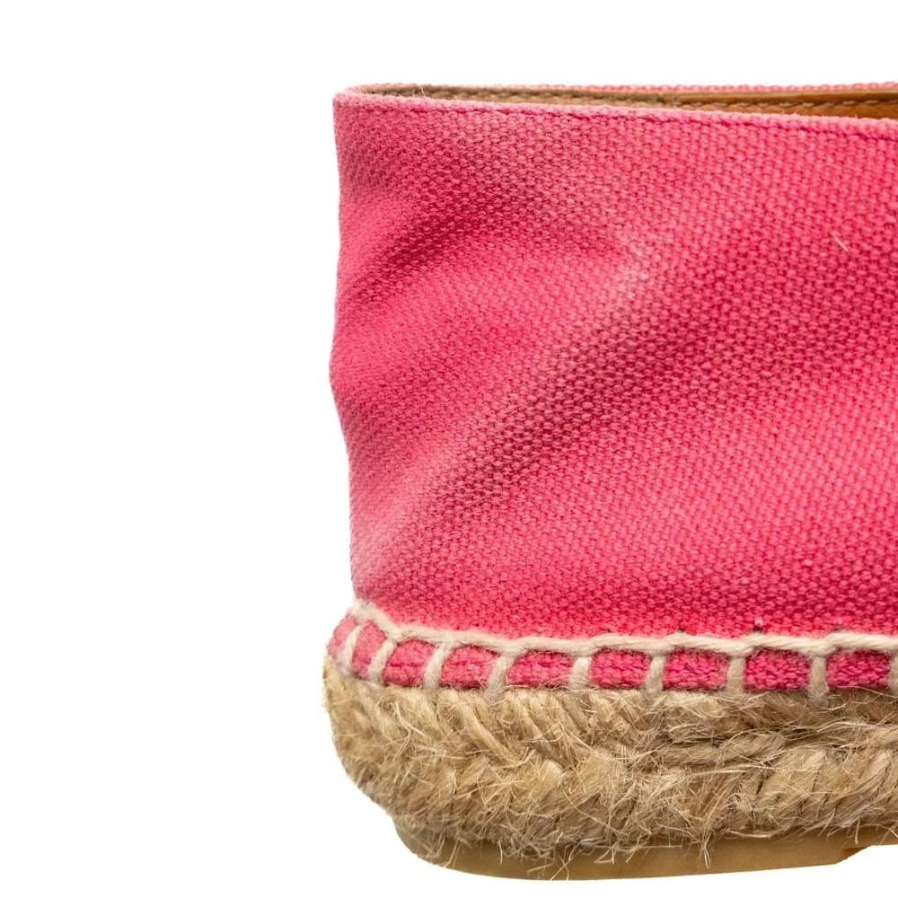 Kenzo Paris Hot Pink Embroidered Tiger Espadrilles Size EU 39/US 9 Women's Flats